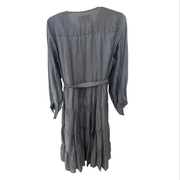 Anthropologie Charcoal Long-Sleeve Dress - Picture 3 of 8
